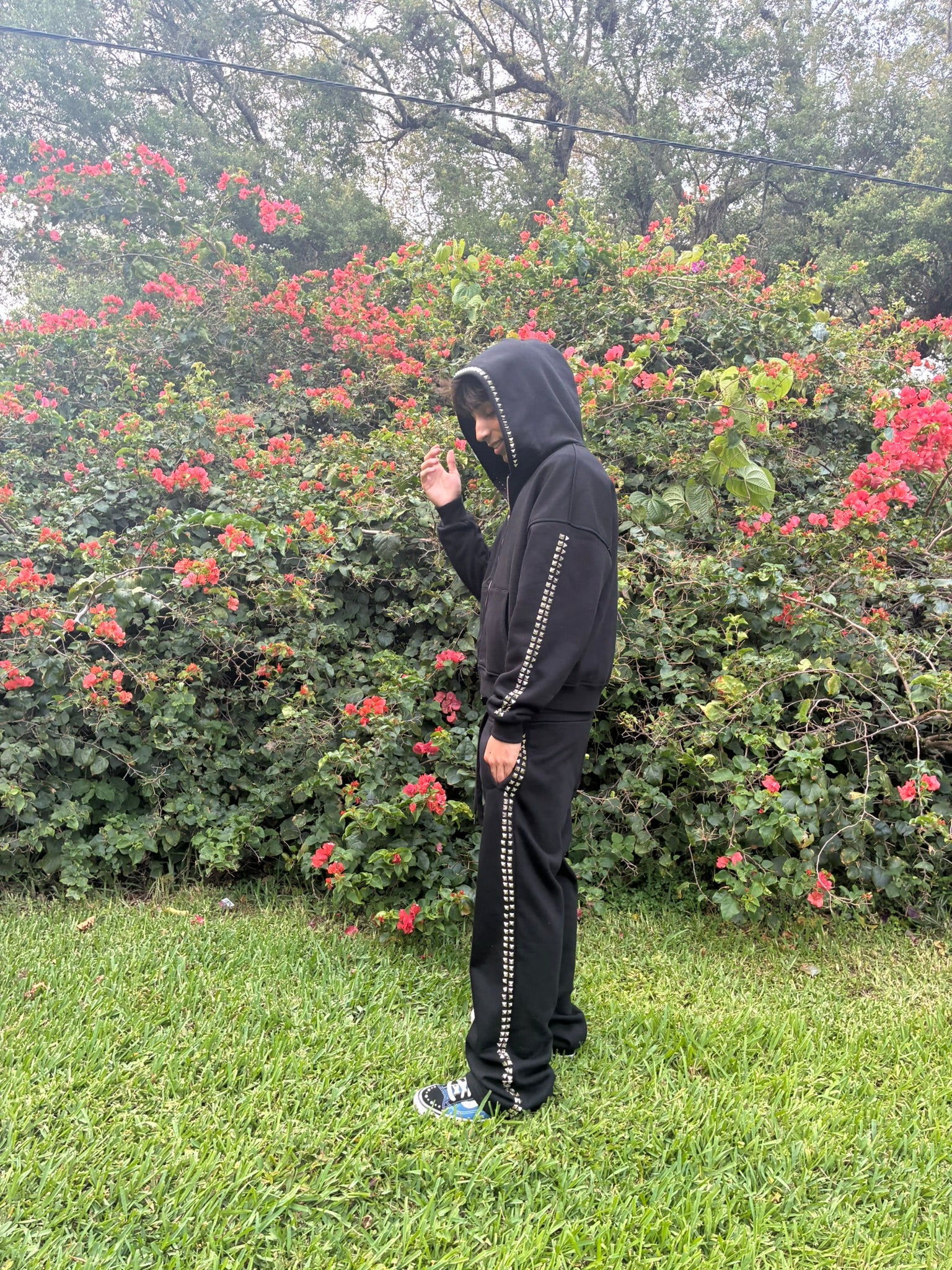 nmy black zip hoodie