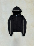 nmy black zip hoodie